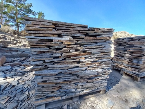 Плитняк златолит серебристый для фасада купить в Орловской области