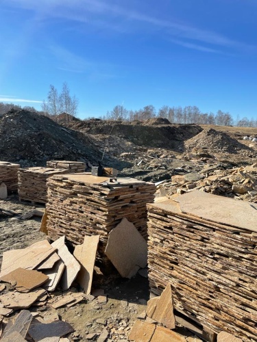 Плитняк златолит жёлтый золотистый для отмостки купить в Орловской области