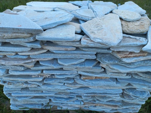 Плитняк златолит зелёный галтованный для цоколя купить в Орловской области