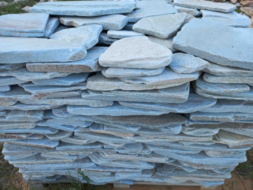 Плитняк златолит зелёный галтованный для цоколя купить в Орловской области